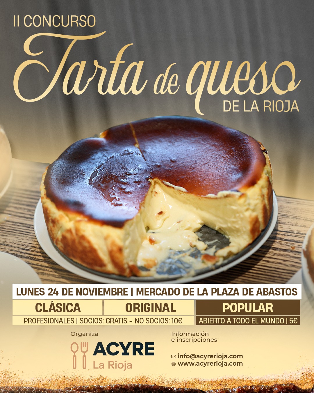 II Concurso ‘La Mejor Tarta de Queso de La Rioja’ – profesional y popular